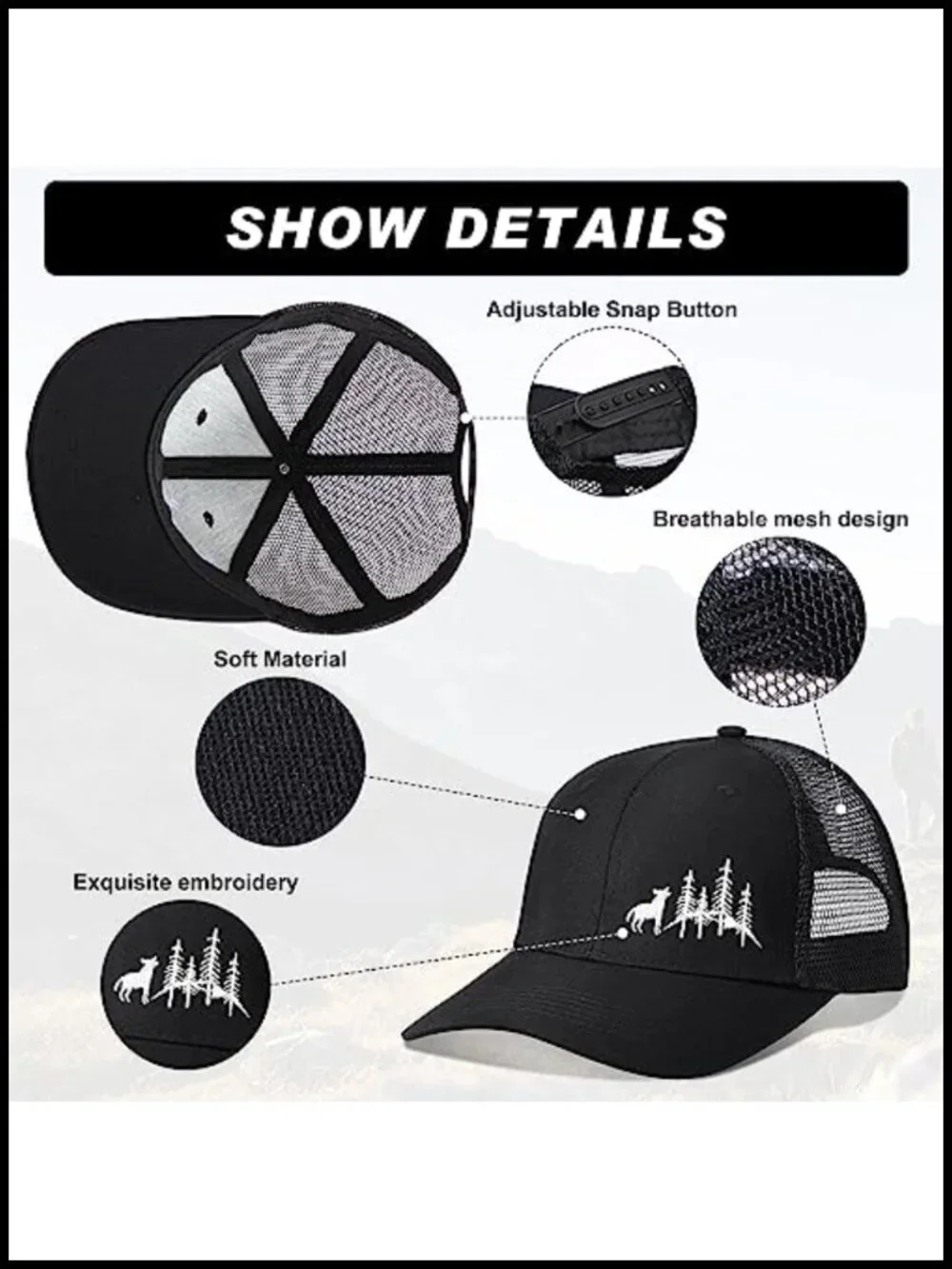 12 Pack Trucker Hats Mesh Baseball Caps Adjustable Cotton Embroidered